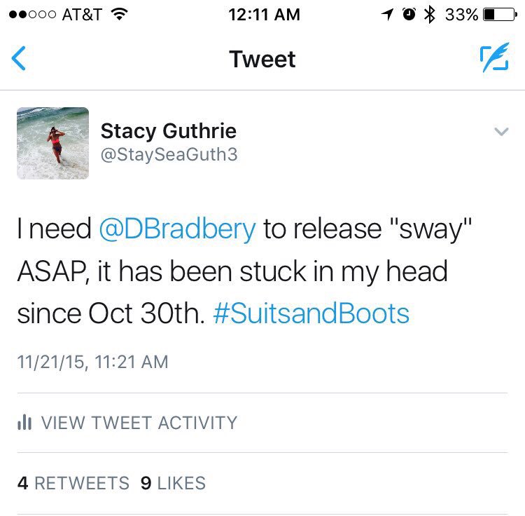 StaySeaGuth3's tweet photo. @DBradbery Since October 30th 2015! Seriously could not be happier! #sway https://t.co/8yNbXKwiFY