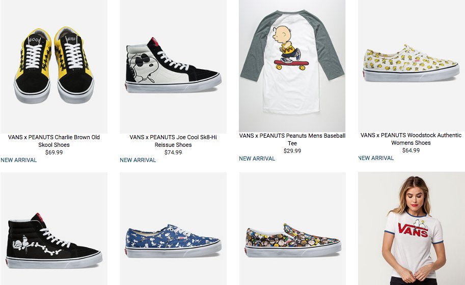 vans peanuts tillys