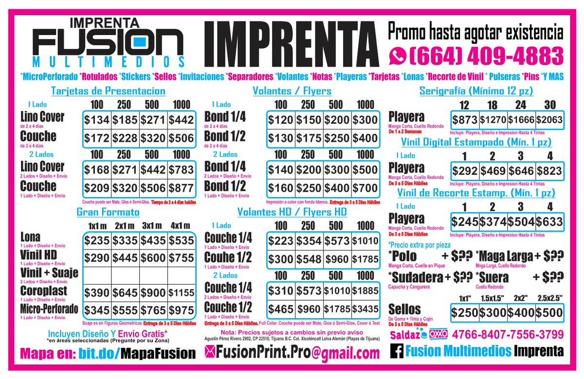 FusionMultimed's tweet image. Conoce el nuevo catalogo de precios de Junio :) con mas y mejores productos.
Contactanos al WhatsApp (664) 409-4883. Realizamos envios.