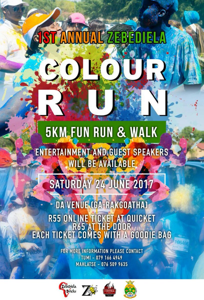 And then me and @pharatib we joining the @teamzbee for the colour Run. Free bottled water for everyone. #GetYourTickets #ZbeeColourRun