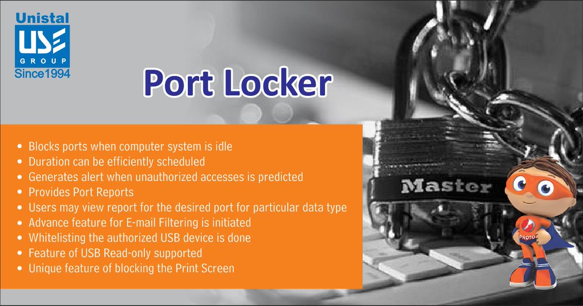 UnistalGlobal's tweet photo. Buy Unistal Port Locker which is a data leakage prevetion software which blocks access of any unauthorized person.
#PortLocker #USBLocker https://t.co/WWr96lFKcy