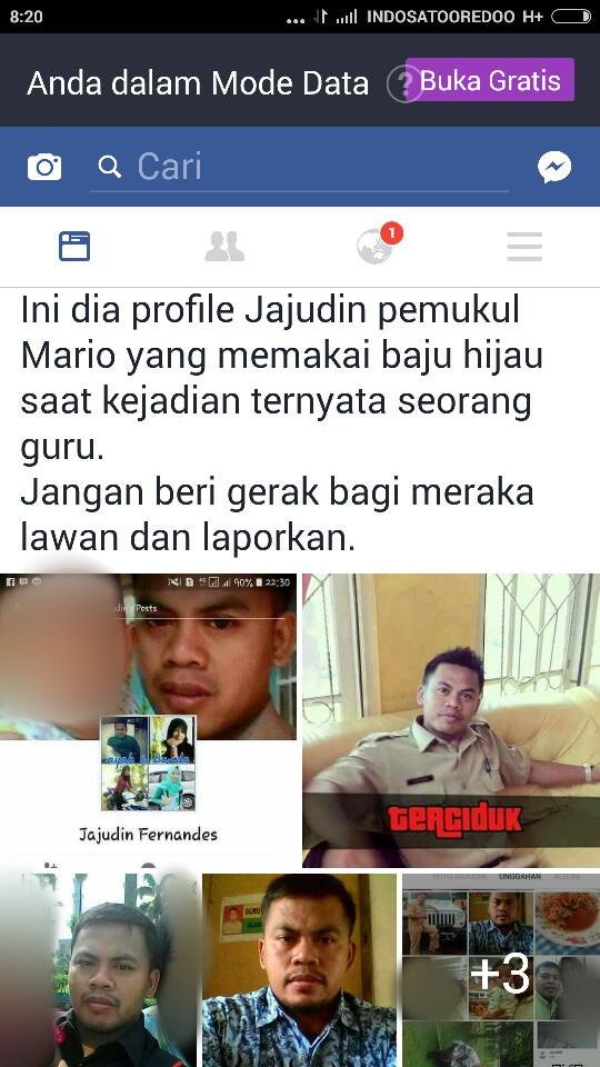 Ooh ini rupanya yg kmrn berkali2 nampar Mario dr belakang.. yg pake kaos ijo pupus. Persis bencong. Guru di mana nih ?