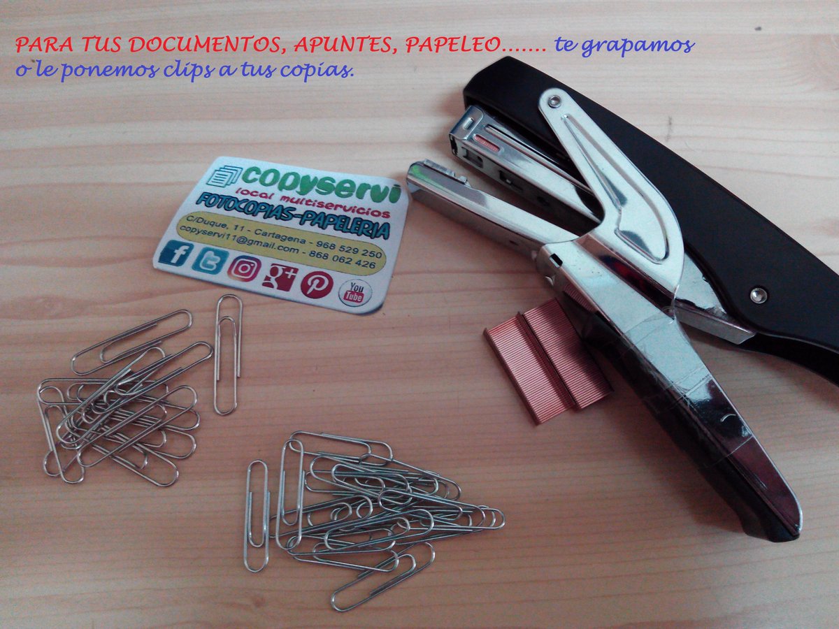 novopaper's tweet photo. La vida mas facil.... #grapar #clips #copias #imprimir #escrituras #apuntes https://t.co/RiaRtNIfSq