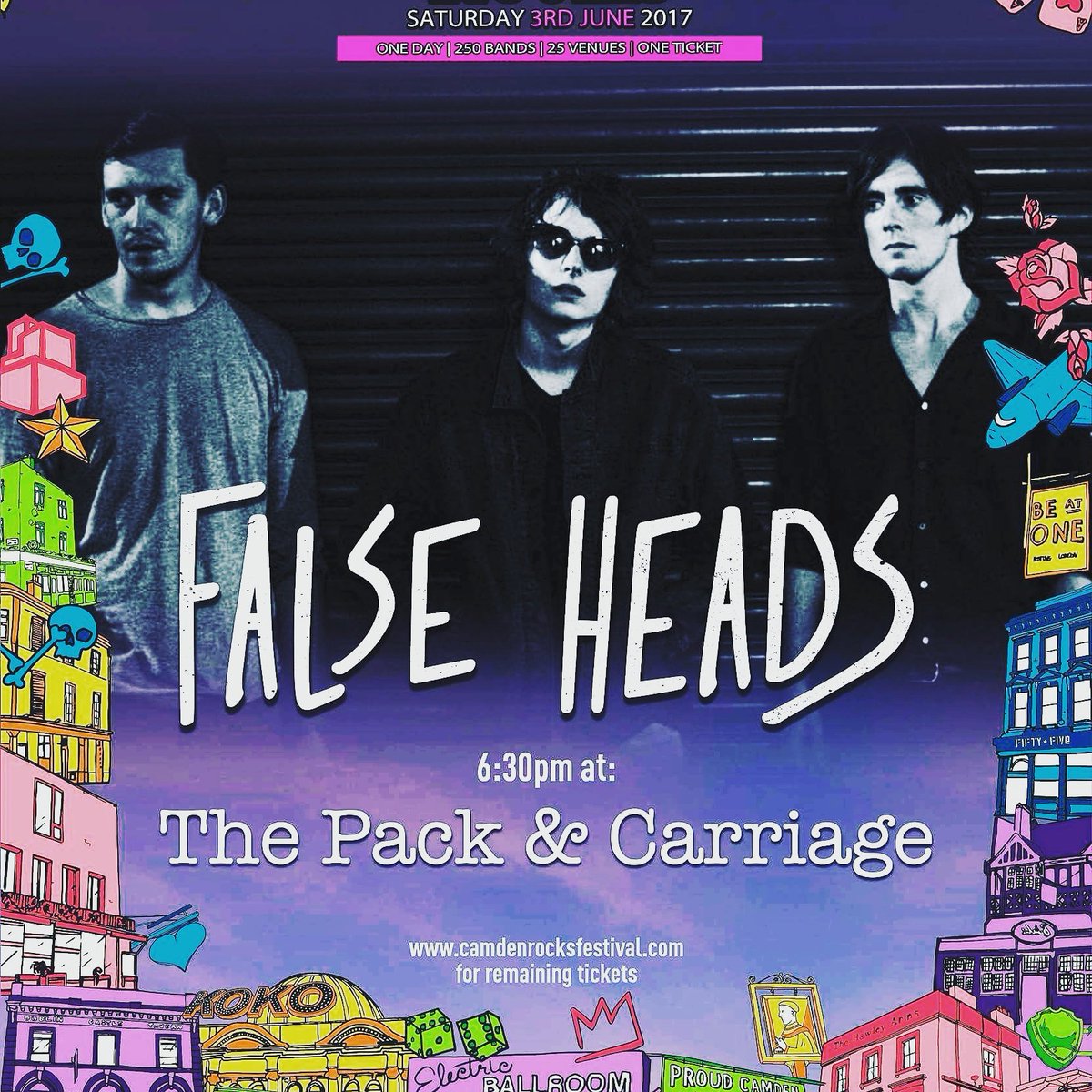 Tomorrow is going to be huge. Such a banging day out to get false headed. Good old Camden Rocks Festival