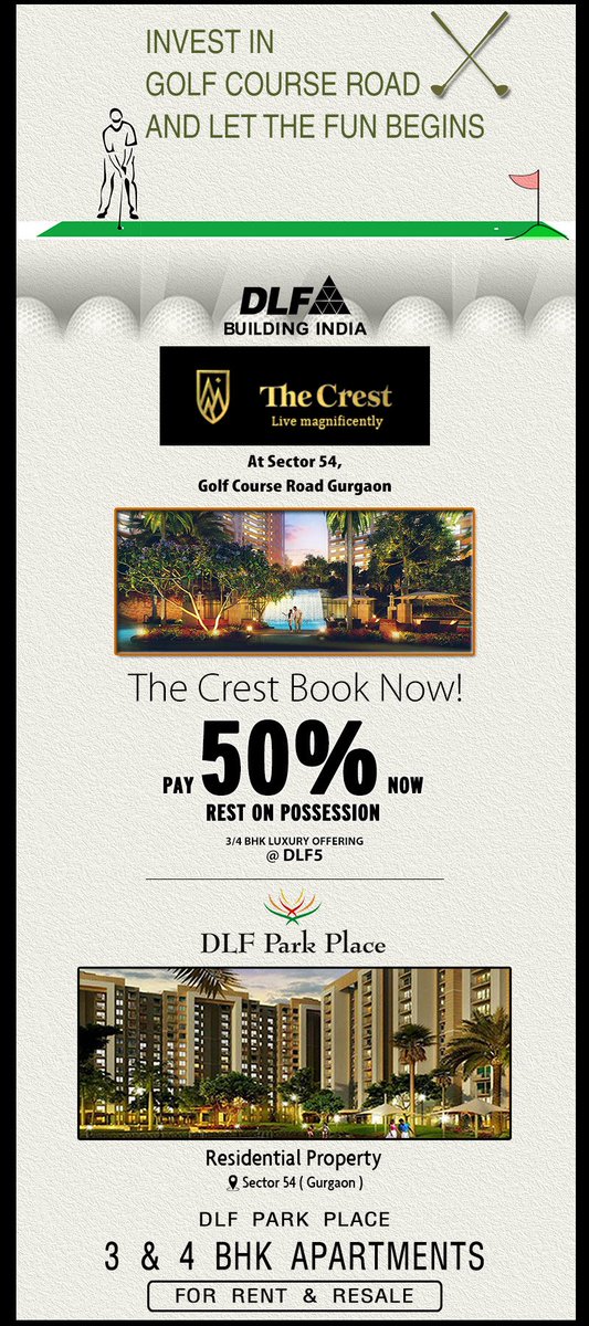 manishk9910's tweet photo. #GolfCourseRoad, #DLFDevelopers has made an amazing presence over here by offering #DLFParkPlace and #DLFtheCrest- https://t.co/PKOZxPPerK https://t.co/amoQjNcrHm