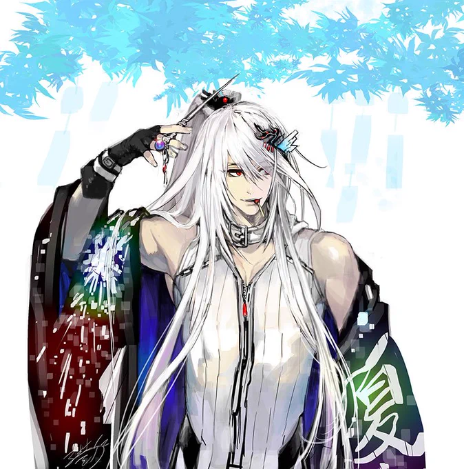 ただ暑いというだけで発生した。ノースリーブ涼(?)さん。超非公式で本編の設定とは何も関係ございません。涼しさをお届けしたい金曜日。サンファン公式さんはリツイートしちゃだめなやつです。避暑っていいですね。 