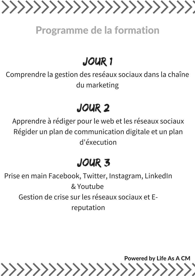 LifeAsACM's tweet photo. Le contenu de la formation en gestion des réseaux sociaux dans les grandes lignes.
Lisez en plus ici: https://t.co/AzJlD1BzYd https://t.co/C8hcd6go6F
