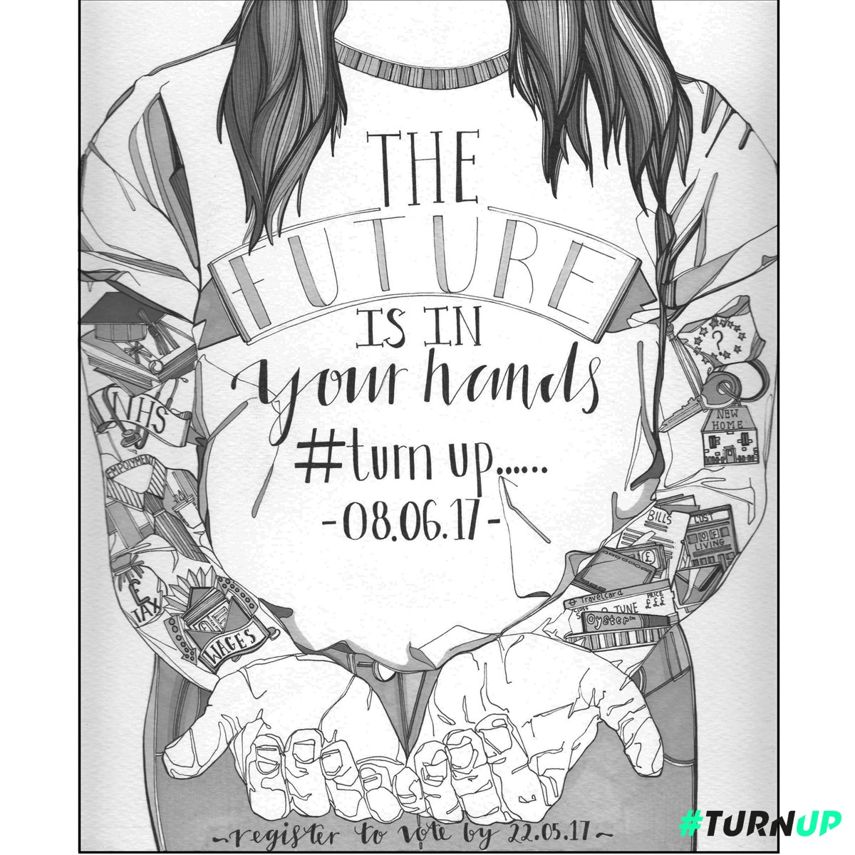 BiteTheBallot's tweet photo. Creatives are sharing the message through their artwork! This election is a major opportunity for young citizens. #TurnUp #GE2017 https://t.co/3ga5yuPktD