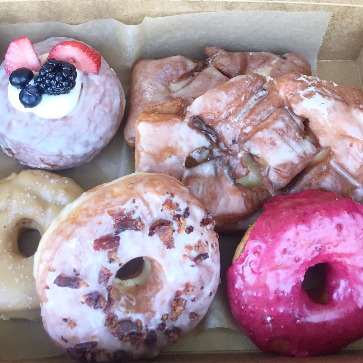 chasbrunchbunch's tweet photo. You can't just have one on #nationaldoughnutday 🍩🍩🍩@glazedgourmet https://t.co/shLAberz79