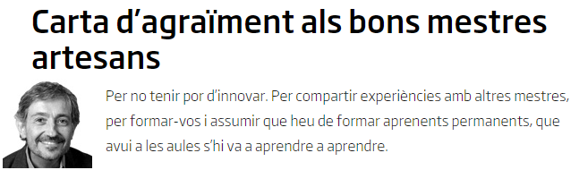 Tristesa per la desaparició d'un defensor de l'educació. Gràcies per haver defensat l'escola i els mestres. ara.cat/premium/Carta-…