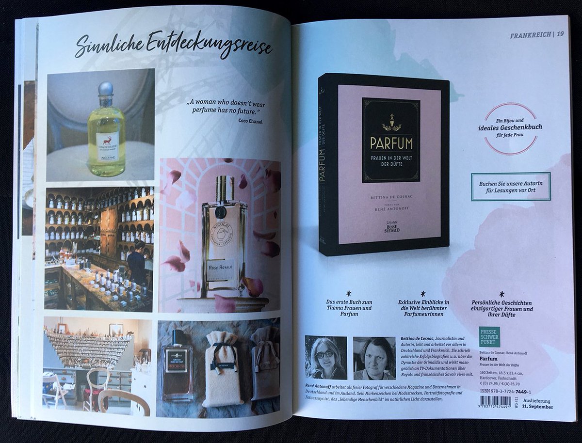 identicon's tweet photo. Vive la France - PARFUM FRAUEN IN DER WELT DER DÜFTE ...erscheint zur Buchmesse 2017 mit Portraits über Nischen-Parfum-Düfte ... https://t.co/Q2tUnTKUZs