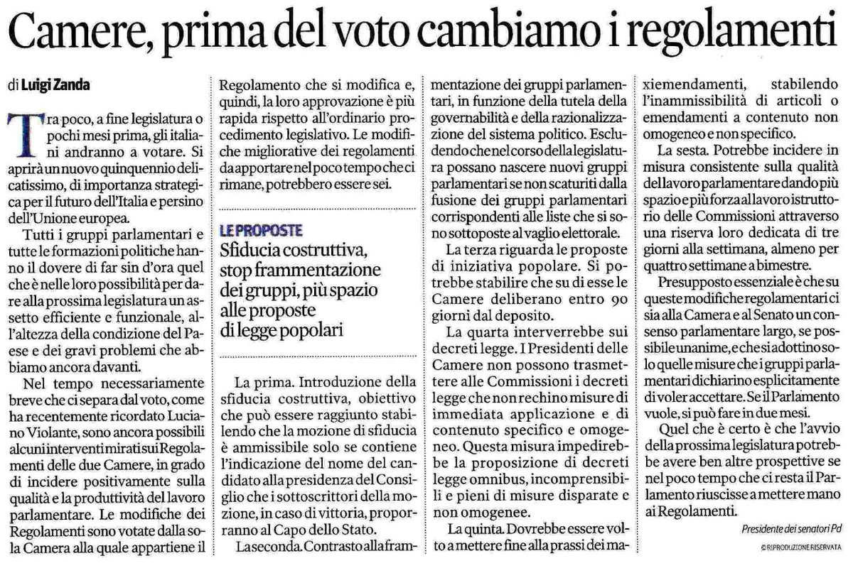 sal_vassallo's tweet photo. La proposta Zanda è molto sensata. Ma ora è difficile che passi. Con soglia al 5%, sarebbe più facile all'inizio della prossima legislatura https://t.co/TQDvCY784U