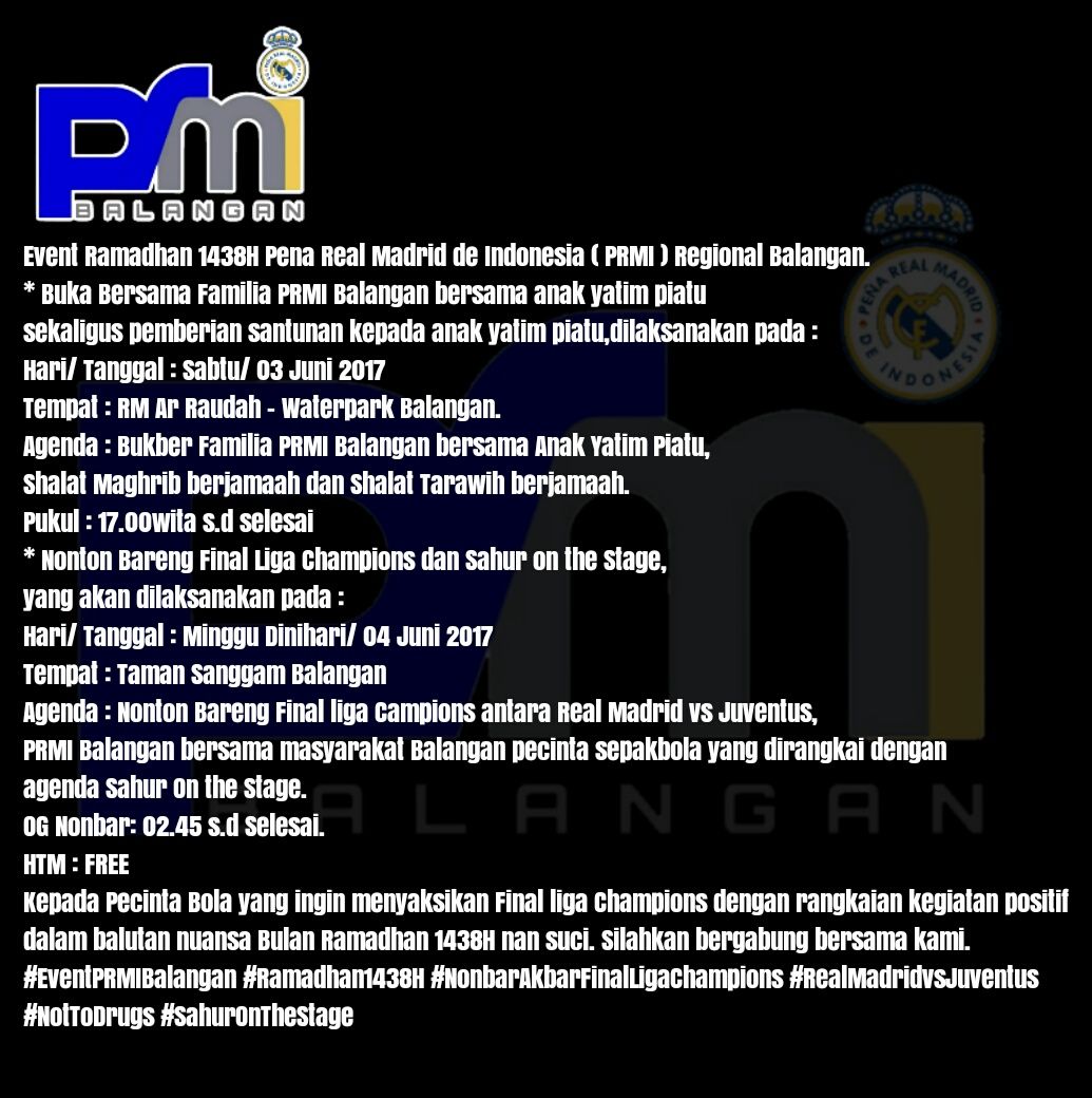 yuk kita ramaikan ya..<a href="/Madrid_Indo/">Peña Real Madrid de Indonesia</a> <a href="/HabarBalangan/">Habar Balangan</a>