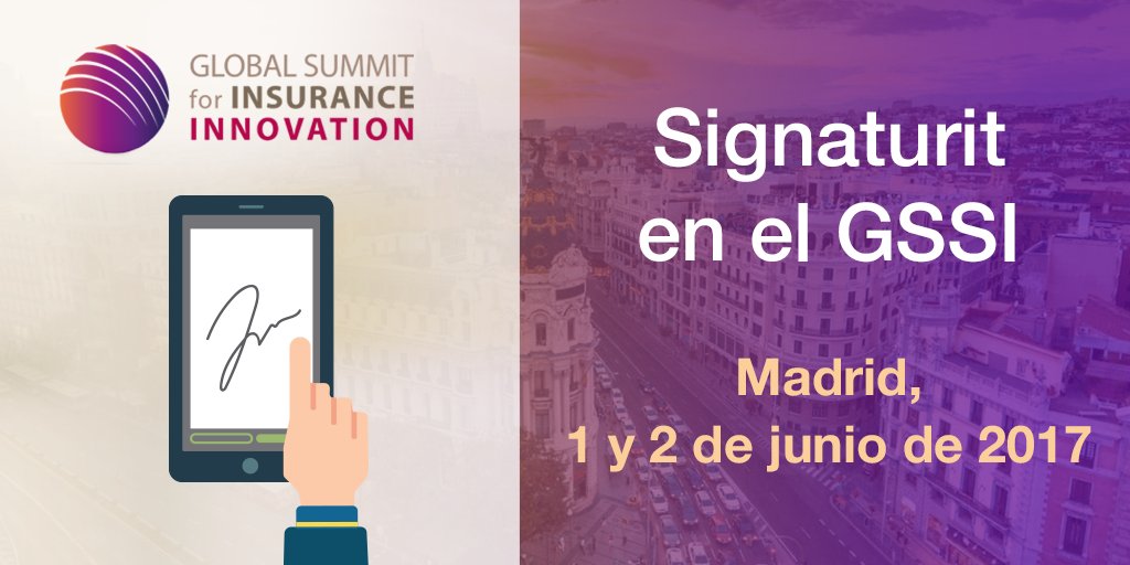 signaturit's tweet photo. Hoy estamos en Madrid explicando nuestra propuesta de valor durante el #InsurtechNow Pitch Day en el foro #GSII17. https://t.co/BadkCOv8rb https://t.co/332j8u4UpX