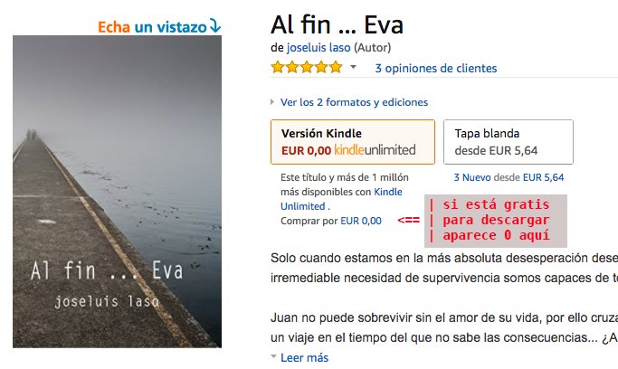 joseluis_laso's tweet photo. Ya se ha abierto la veda, animaos los que aún no tenéis #AlFinEva, solo por hoy puedes descargar el ebook gratis https://t.co/CQbtRYBctn https://t.co/fTz1Oc2GTG