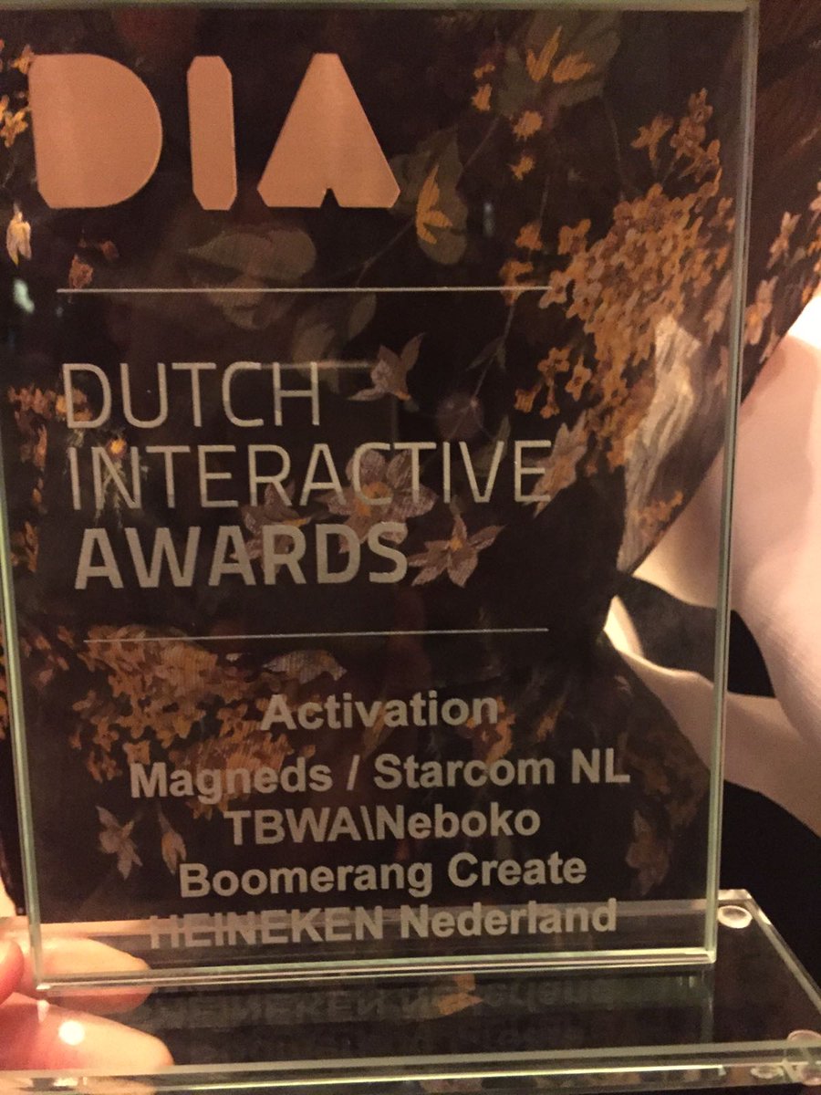 The 'DIA' after ... GOUD voor Heineken Biertegoed!😀 #dia17 #dutchinteractiveawards dutchinteractiveawards.nl