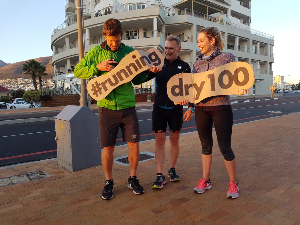 ATCMultisport's tweet photo. #Sunrise shift with #runningdry100. Great work by @HeleenMills & @kelvintrautman ! Use no more than 100l per day. #watercrisis https://t.co/81FUYP7o4d