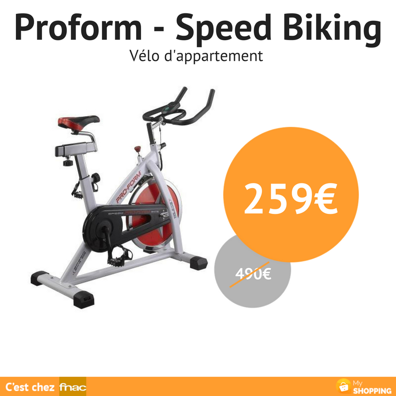 MyShopping7's tweet photo. ⚠️ #Promo sport! @Fnac 
Le vélo d'appartement #Proform à 259€ au lieu de 490€ 🚴‍♀️🚴
Ici: ➡️https://t.co/poV53C533l ⬅️
#bonplan #reduction https://t.co/rGEU1EKrdk