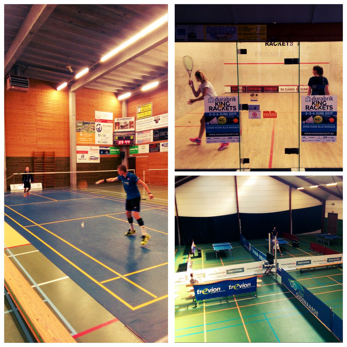 kingofrackets14's tweet photo. First players on court! T-minus 10 minutes #KoR2017 https://t.co/jMmm53C4bk