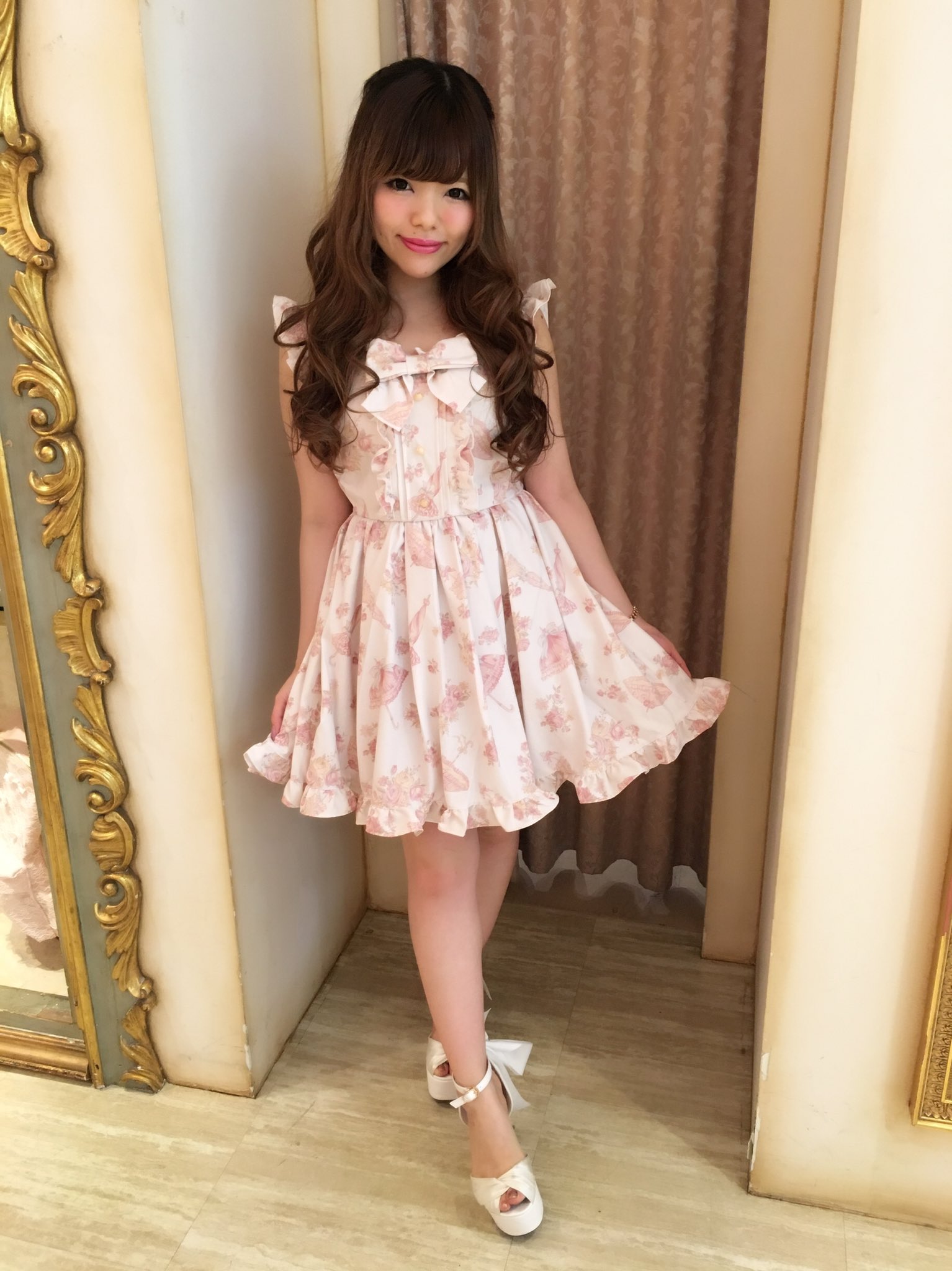 LIZLISA リズリサ パラソル柄ワンピース