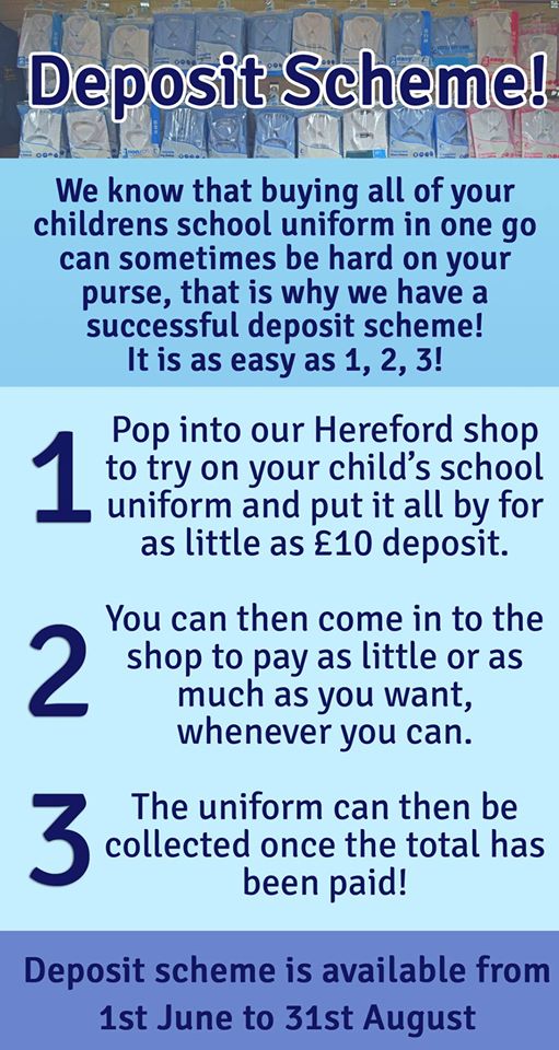 Did you know we offer a deposit scheme in-store? It's as easy as 1, 2, 3!