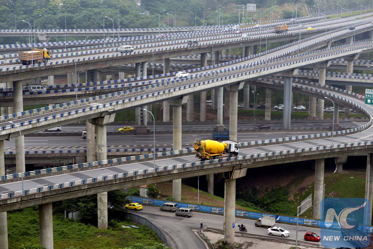 level overpass SW Ching Chonqging consists ramps total meters Fingers cross...