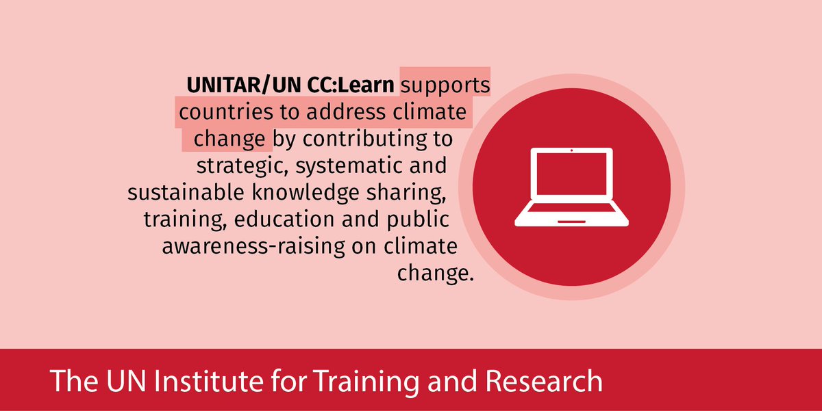 GenevaImpact's tweet photo. @UNITAR @uncclearn supports countries in sustainable learning to address climate change https://t.co/dI29AOBChd #PCPInfographic https://t.co/v2XkOXT0ye