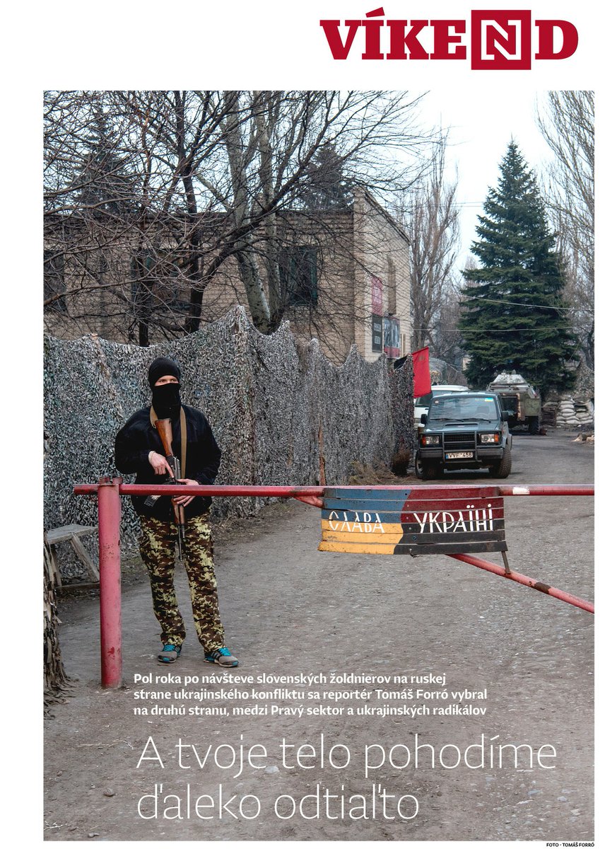 TomasForro's tweet photo. Od dnes v stánkoch krásne číslo @dennikN s mojou reportážou o Pravom sektore a ukrajinských radikáloch.Pozývam.
#warinukraine #donbasreports https://t.co/n9VDJ9JwAj