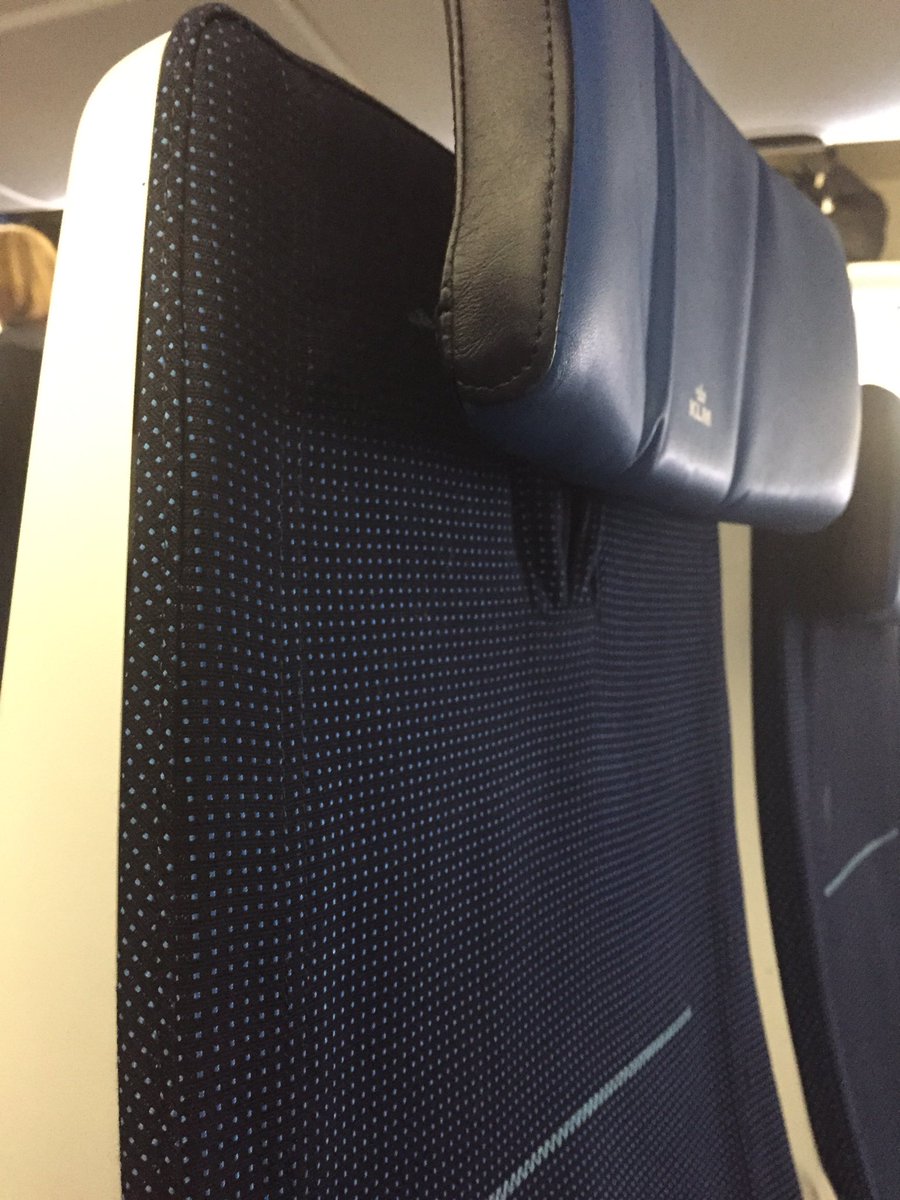 INGOODCOMPANYG1's tweet photo. @KLM not exactly impressed at the thin and uncomfortable seat for a flight from Amsterdam to Jburg, esp after paying to upgrade #notforlhaul https://t.co/uQbc92Ivxs