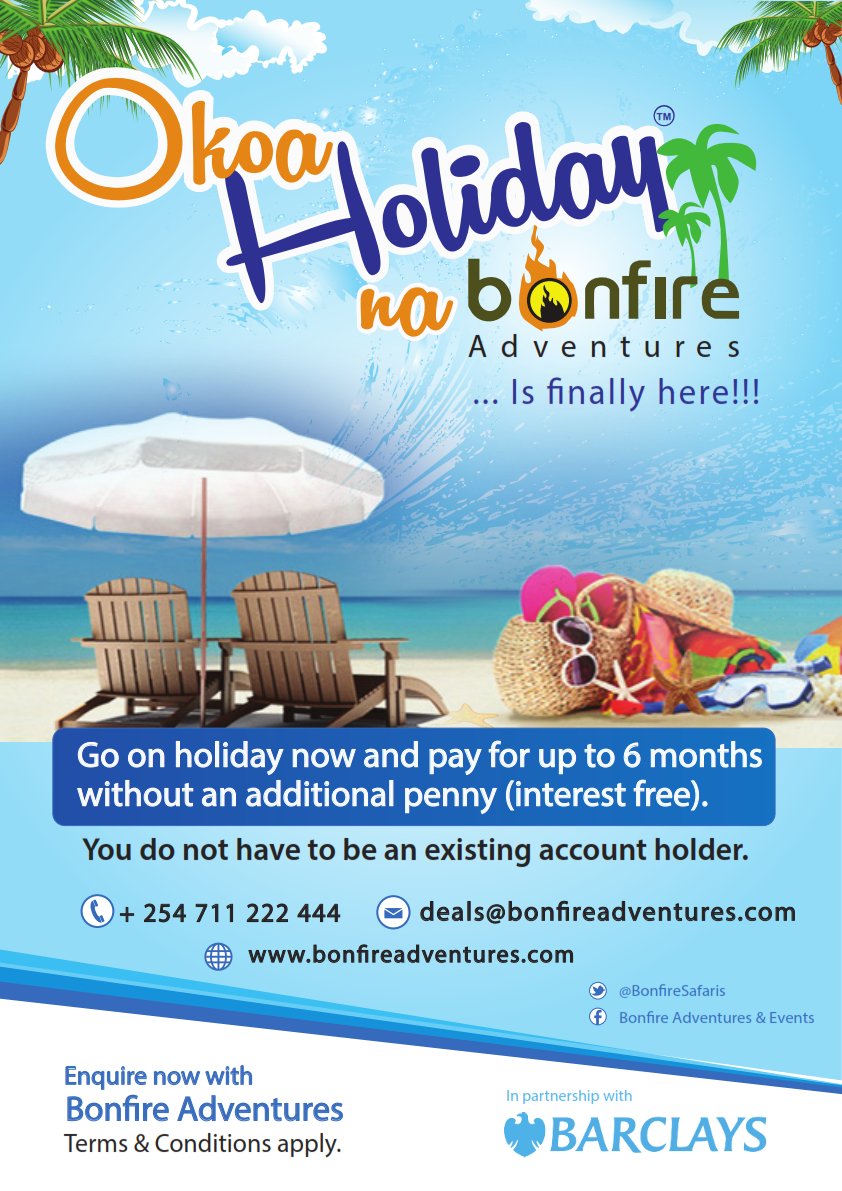 Bonfire Adventures on Twitter "Okoa Holiday Na BonfireSafaris Go on