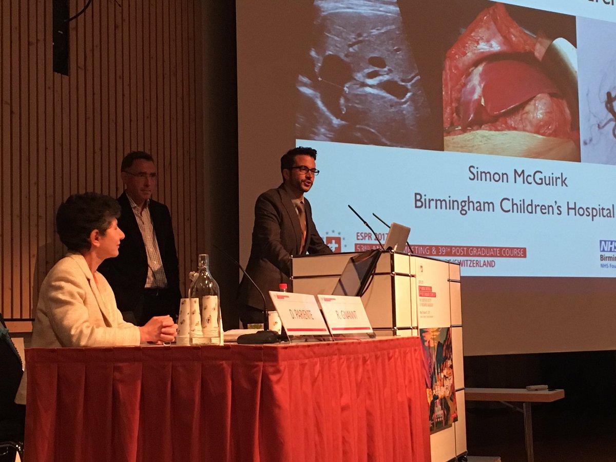 Premal__Patel's tweet photo. #PedsIR @socpedsir #IRad session at #ESPR2017 chaired by @gnannt from Zurich and Dr Pariente from Paris has started. https://t.co/gIHREj3hPC