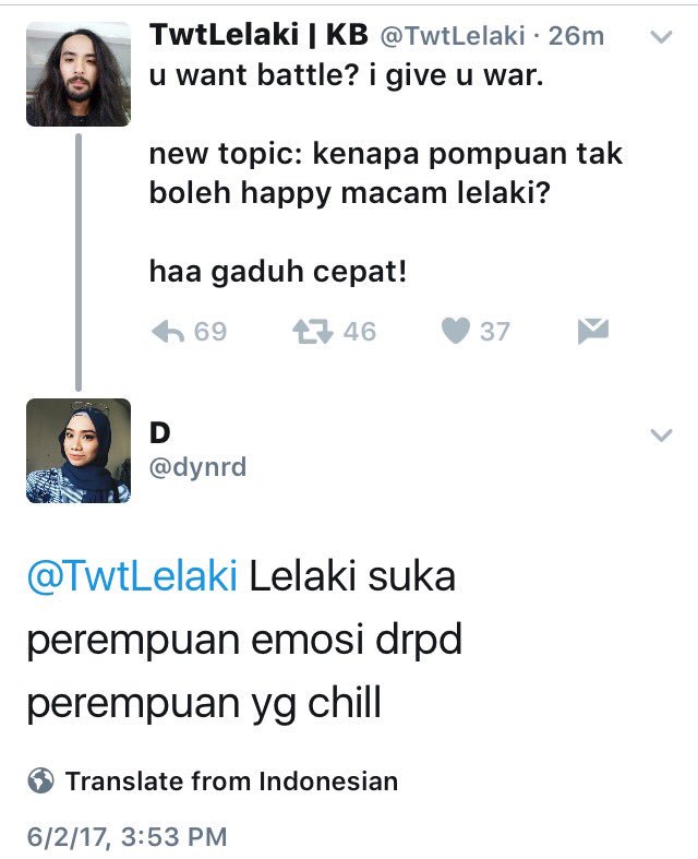 HadiFayyadh's tweet photo. Perempuan bila kalah argument:

" i tAhU yOU nAk mEnAnG" https://t.co/m3Sn0uwnvC