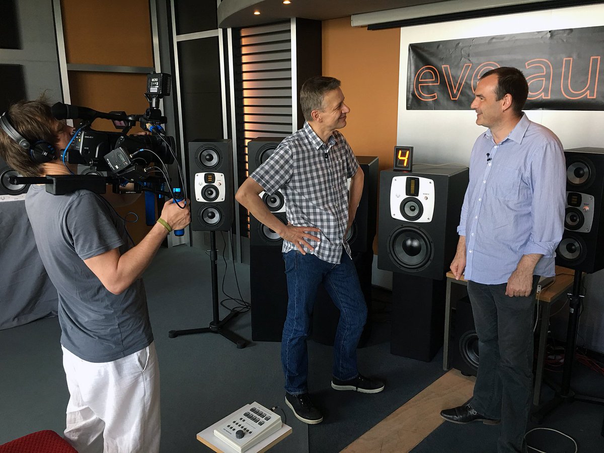 EveAudio's tweet photo. Non Eric and his #Musotalk TV crew paid a visit to our #headquarter in #Berlin the other day! Video coming up soon! https://t.co/wDGg6nECNR
