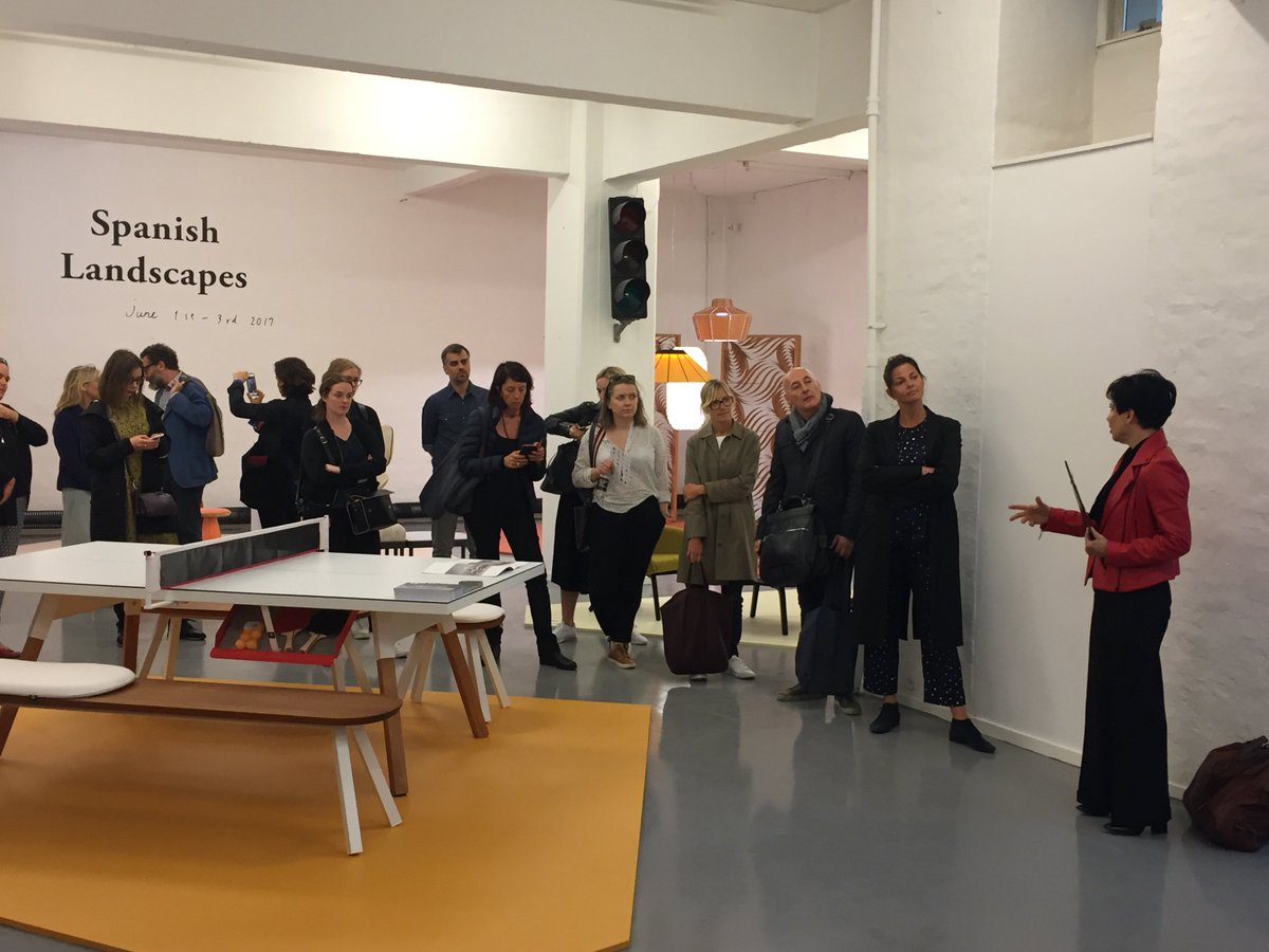 InteriorsSpain's tweet photo. Second day of  #spanishlandscapes exhibition at Evaristti Studios #Copenhagen #3daysofdesign2017 https://t.co/F62vS7dHdM   #SpanishDesignDK https://t.co/FcCjd3D2XD