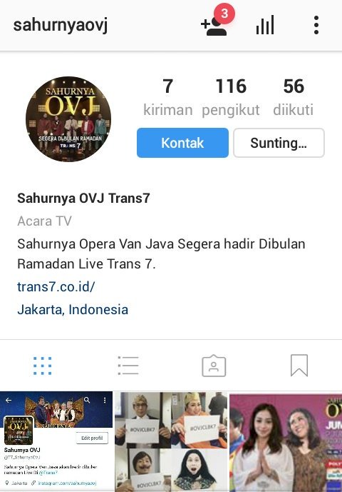 T7_SahurnyaOVJ's tweet photo. Follow akun instagram Sahurnya OVJ. Menemani waktu sahur kalian dengan tontonan yang lucu. #sahurnyaovj #ovjtrans7 #sahurnyaovjinstagram https://t.co/21NnUddxVH