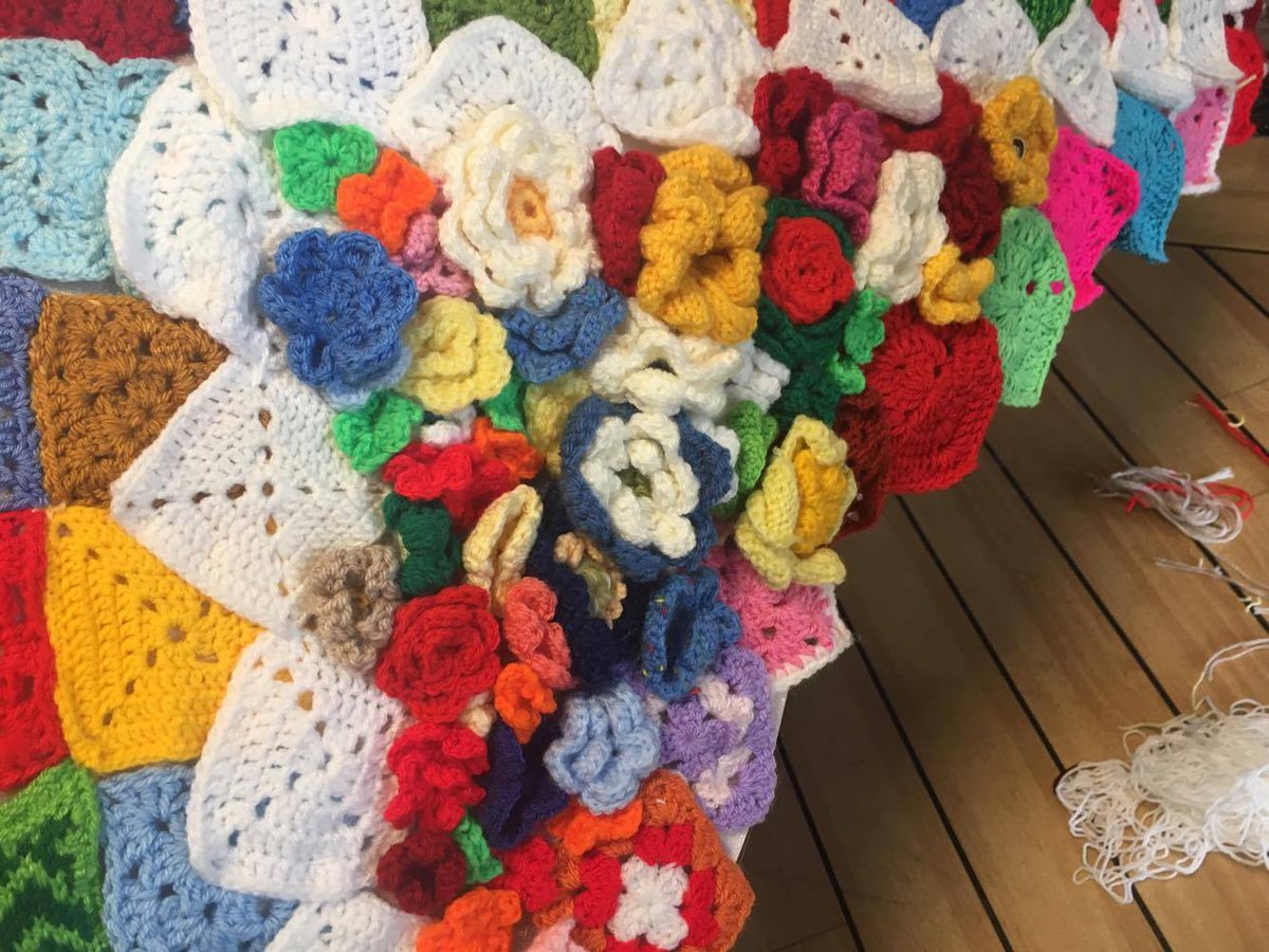 StrataSpeak's tweet photo. The Moth-er of all moths is covered #TheLittleWickerBasket #yarnbombmoth #AmyJohnsonFestival #MothForAmy #MothTakeover #StrataOnCulture https://t.co/qqaHK5Rr8m