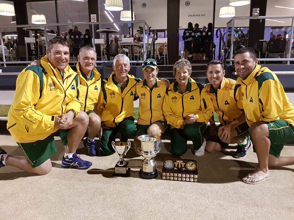 Victorious Victorians at this years Trans Tasman <a href="/BowlsVictoria/">Bowls Victoria</a> proud of this group <a href="/C_Dodger/">Carla Krizanic</a> <a href="/jthorno21/">Joshua Thornton</a> <a href="/barry0781/">Josh Barry</a> #transtasman #vics
