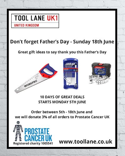 Be ready for Father's Day this year - 10 days of great deals, starts Mon 5th June #fathersdaygifts #fathersday2017 #prostatecancer