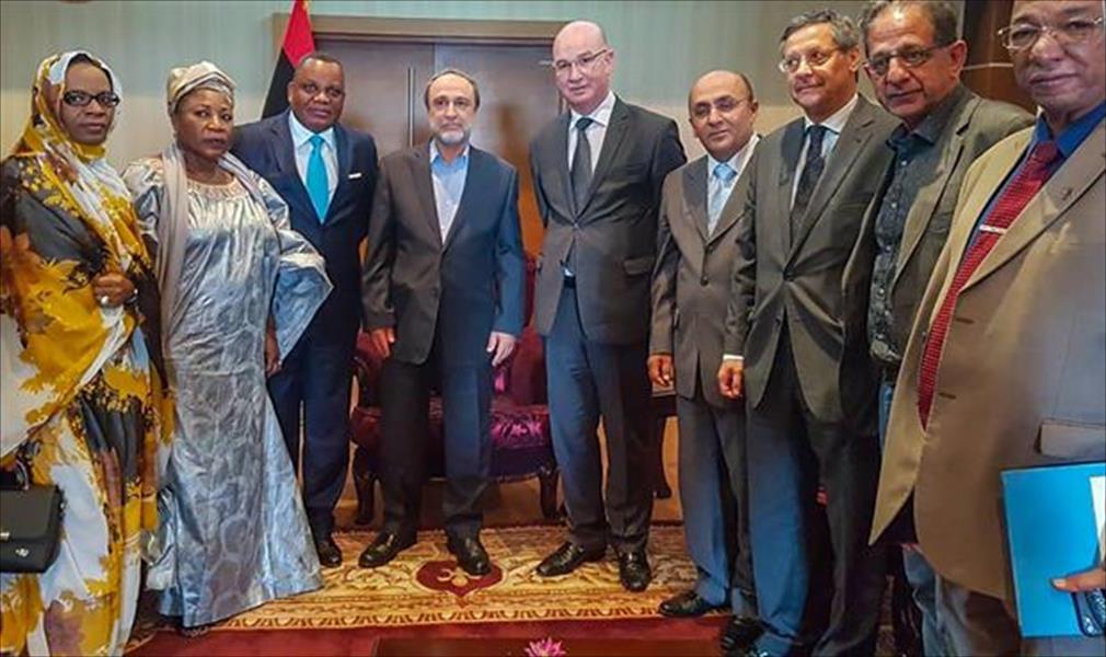 AUC_PAPS's tweet photo. The President of the High Council of State, Abderrahman Swehli, received Members of the #AU High-Level Committee on #Libya. cc @AU_Chergui https://t.co/7C0Awh7bmo