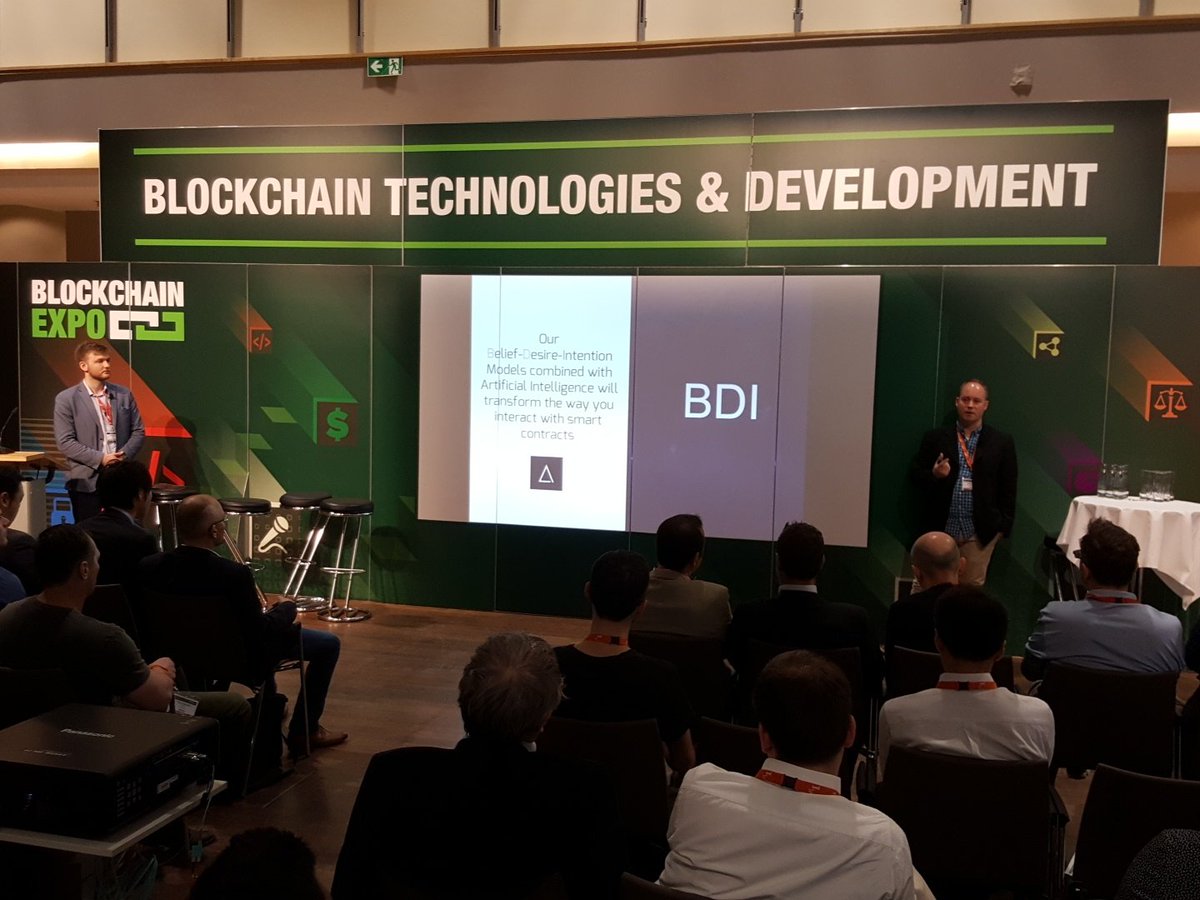 agrelloapp's tweet photo. CSO @alexbafana and @RandHando talking about the future of Smart Contracts @Blockchain_Expo https://t.co/h5P4Cj31UV