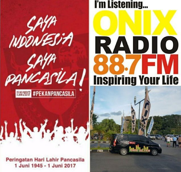 OnixRadio887fm's tweet photo. Saya Indonesia, Saya Pancasila #PEKANPANCASILA
#ONIXRADIO https://t.co/wu3Dm14qrx