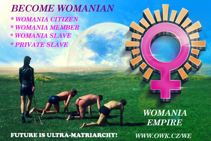WomaniaEmpire's tweet photo. #Womania Empire
- ultra-Matriarchal society
Women Rule!
https://t.co/aV0jcMmE52 https://t.co/MvkpRPCeYP