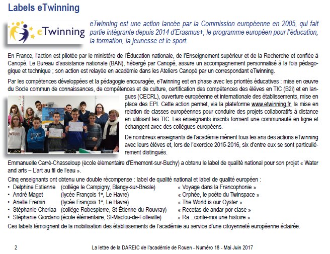 Nous sommes dans la dernière publication de la DAREIC <a href="/ulisletreport/">ULIS Le Tréport</a>