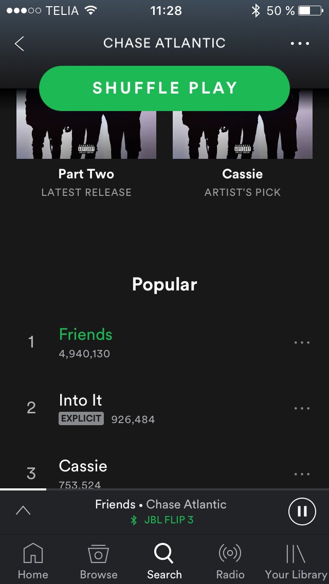 5sosatlantic's tweet photo. Friends is almost at 5 million streams on Spotify!! @ChaseAtlantic https://t.co/iLH65IIgih