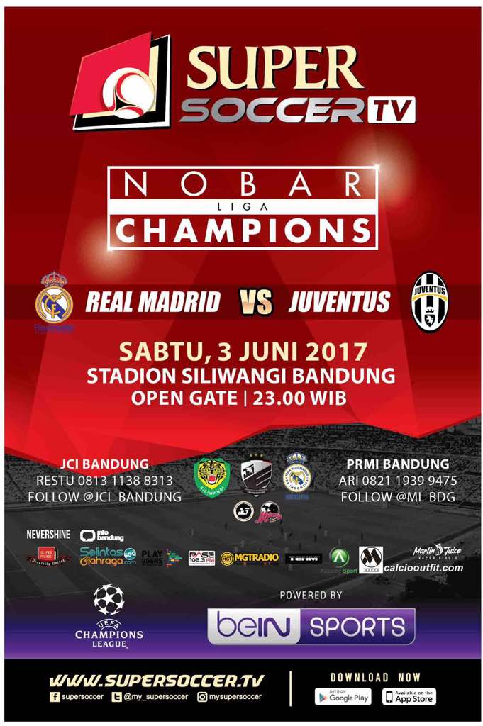 JCI_Bandung's tweet photo. Super Soccer X JCICB X @MI_BDG Proudly present #NobarFinalUCL
📆 Sabtu, 3/6
🕙 23.00
🏠 Stadion Siliwangi
💸 30K https://t.co/E3xnJWbniX