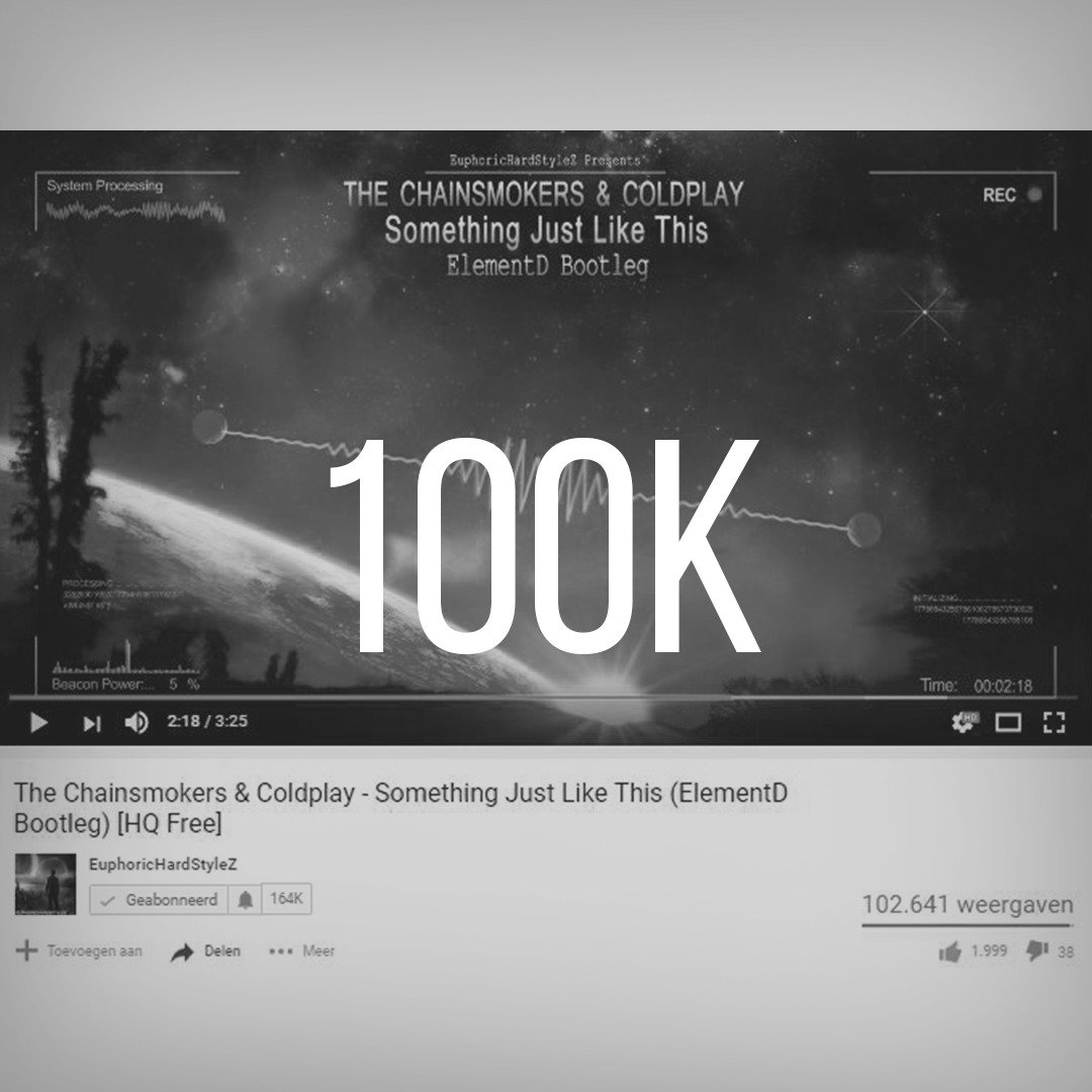 We just hit 100K on the Chainsmokers &amp; Coldplay remix! Thanks so much! Stay tuned for a new original soon #NCS #Hardstyle #EuphoricHardstyle