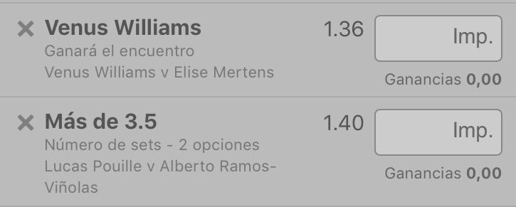 funcrazypicks's tweet photo. 🚨 Pick 134
🇫🇷 ATP Francia
🎾 VWilliams - EMertens
🎾 LPouille - ARViñolas
📝 Gana VWilliams + Over 3.5 sets
💰 @ 1.90
🍌 Stake 2 https://t.co/CVWuKhuOPt