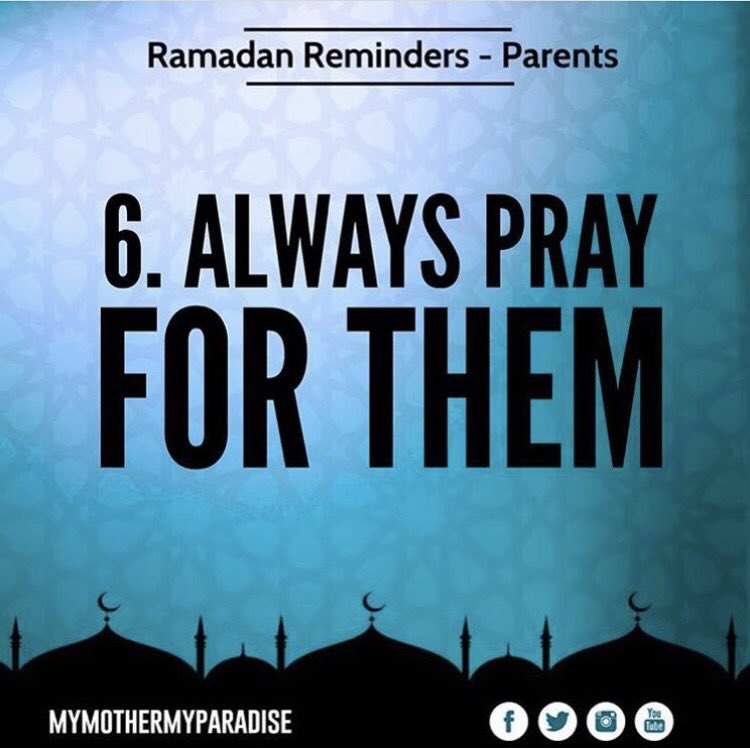 MyMotherMyParad's tweet photo. 6. Always Pray For Them

Pray For Your Parents After Every Prayer
- Shaykh Faraz Rabbani @FarazRabbani 

#Mother #MyMotherMyParadise https://t.co/1oEdOdjAI4