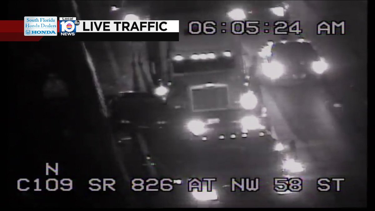 Crash on SR-826 SB at NW 58th St #traffic https://t.co/iHaR3l5Snn