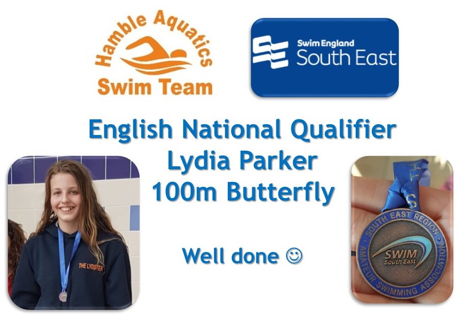 HambleAquatics1's tweet photo. Massive Congratulations to Lydia Parker who has qualified for English Nationals in 100m Butterfly #proudCoach  #TrainTransformTriumph https://t.co/yLSd7MaPy0